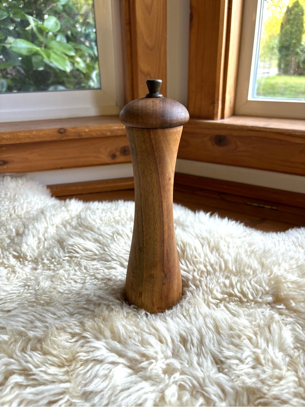 Vintage Wooden Pepper Grinder